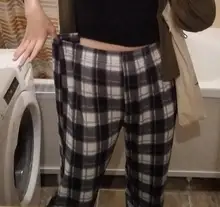 Dropshipping. Exclusivo. Harajuku pantalones a cuadros para mujeres pantalones 2020 Streetwear Pantalones de mujer Harem otoño señoras Causal pantalones de talla grande