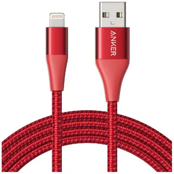 

Cable Anker PowerLine + II with Lightning connector 1.8 m. Red One