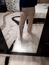 Suave comodidad pantalones de las mujeres de 2021 nueva Alta cintura pantalones verano Pantalones Mujer Pantalones de seda de hielo-tobillo longitud pantalones largos de Mujer Pantalones