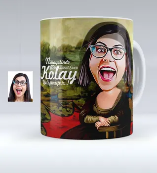 

Personalized Mona Lisa Caricature Of White Mug cup-1