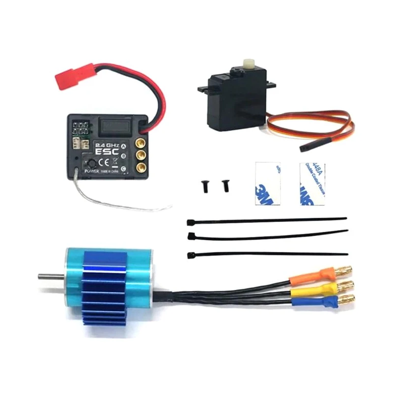 WWXRC 4WD Racing Car Brushless Motor ESC Servo Power Set For