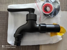 G1/2 European And American Style Brass Black Retro Washing Machine Faucet Single Cold