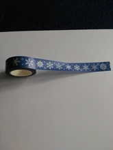 Uds 15MM * 10M nuevo diseño de la serie de Navidad copos de nieve adhesivo cinta de Washi DIY Scrapbooking cinta adhesiva de cinta de papel adhesiva