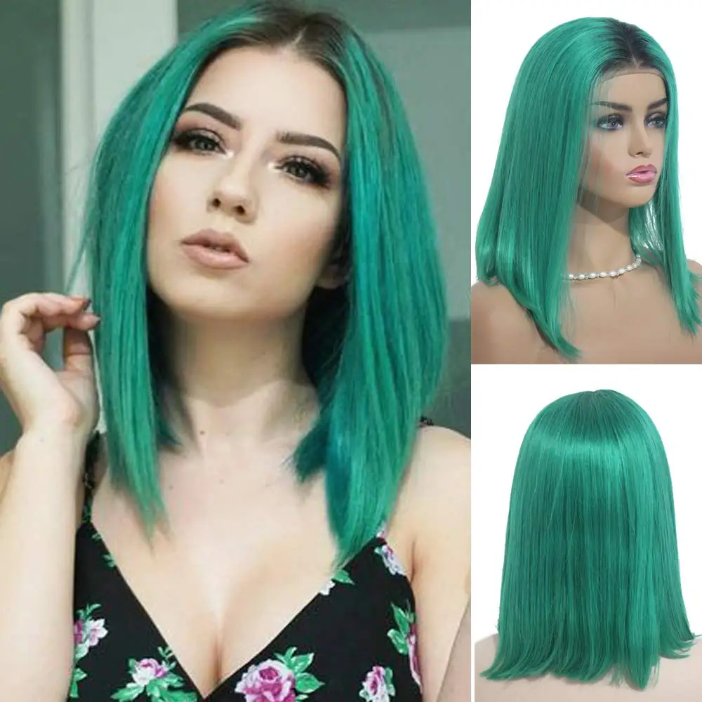 Frente do Laço Perucas de Cabelo Brasileiro do Laço Cinza Curto Peruca 180% Densidade Parte Livre Humano Ombre Destaque Reto Perucas 13x4 Bob 11 Cinza 13x4 frente do laço curto bob
