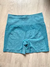 Pantalones cortos deportivos sin costuras para mujer, de cintura alta, con realce, ajustados para entrenamiento, 2020