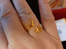 Anillo de nombre doble personalizado, anillo de nombre personalizado para bebé, parejas, nombres en anillo, regalo de Navidad, familia, madre