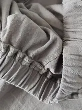 Pantalones de algodón para mujer, pantalón harén de cintura alta, holgado, suave, blanco, azul, informal, para verano, 2021