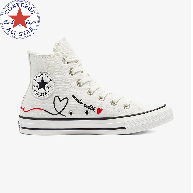 Оригинальные женские кроссовки Converse на День святого Валентина Чак Тейлор All Star Hi