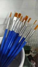 12 Uds. De pinceles de nailon para pintar, accesorios de arte para niños, pincel para pintar con acuarela, artículos de dibujo artístico