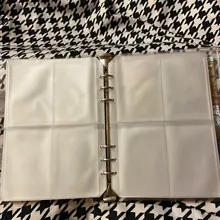 10 Uds PVC A5A6A7 de almacenamiento transparente tarjeta titular carpeta anillos Notebook 6 agujero bolsas documento postal Banco accesorios de planificador