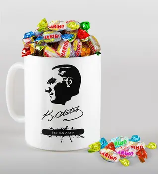 

Personalized Ataturk Themed Mug and Haribo Candy Gift Set-4