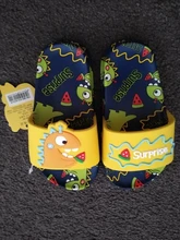 Zapatillas de dinosaurios y sandía para niños y niñas, zapatos de playa de verano, pantuflas suaves para interiores