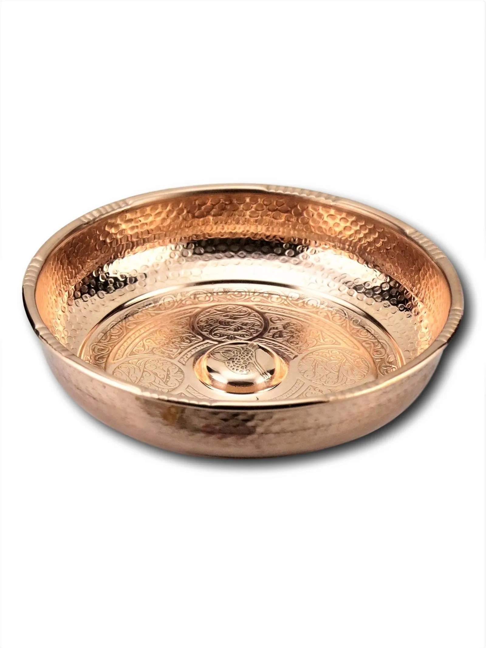 3 PCs Copper Engraved Turkish Bath Bowl 20 cm