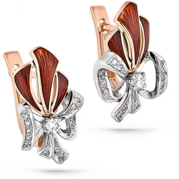 

Kabarovsky earrings with 28 diamonds in red gold