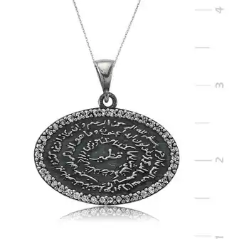 

KUTAYDAN 925 Sterling Silver Oval Cubic Zirconia Kıtmir Necklace