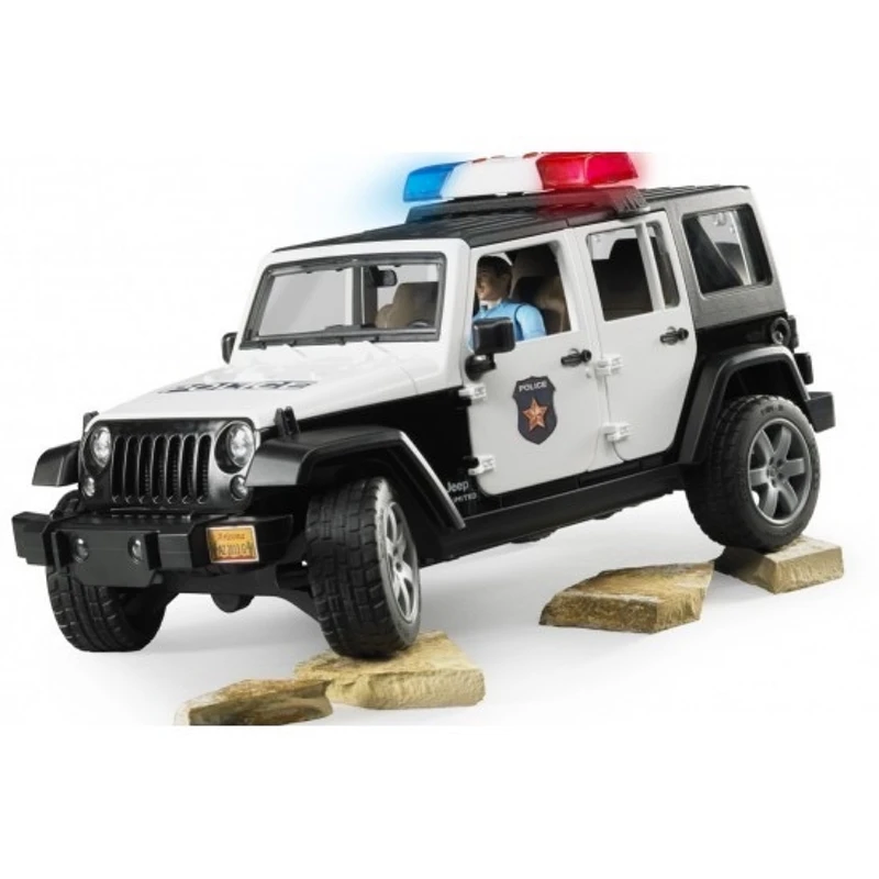 02-526 Внедорожник Jeep Wrangler Unlimited Rubicon Полиция с фигуркой Bruder | Игрушки и хобби