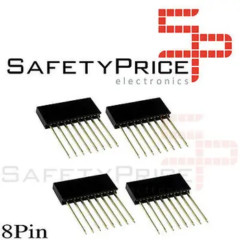 

4x Strip 8 Pin 11 mm Female 2,54mm-Pin Header, Row-Electronic, Arduino SP