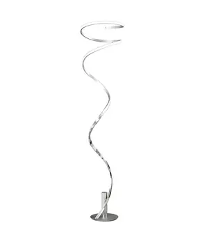 

Floor Lamp minimalist silver chrome HELIX LED