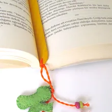 Пафали ручной работы фетровые закладки зеленый-к