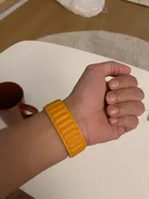 Correa de enlace de cuero para Apple watch, banda de 44mm, 40mm, 38mm, 42mm, pulsera de bucle magnético original, iWatch seires 3, 5, 4, 6 SE