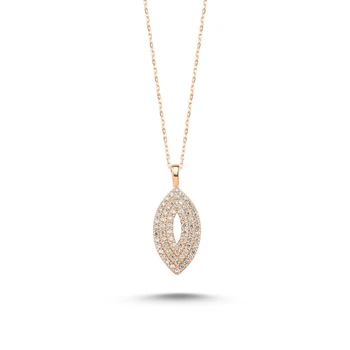 

KUTAYDAN Zircon Stone Ghost Pendant 925 Sterling Silver