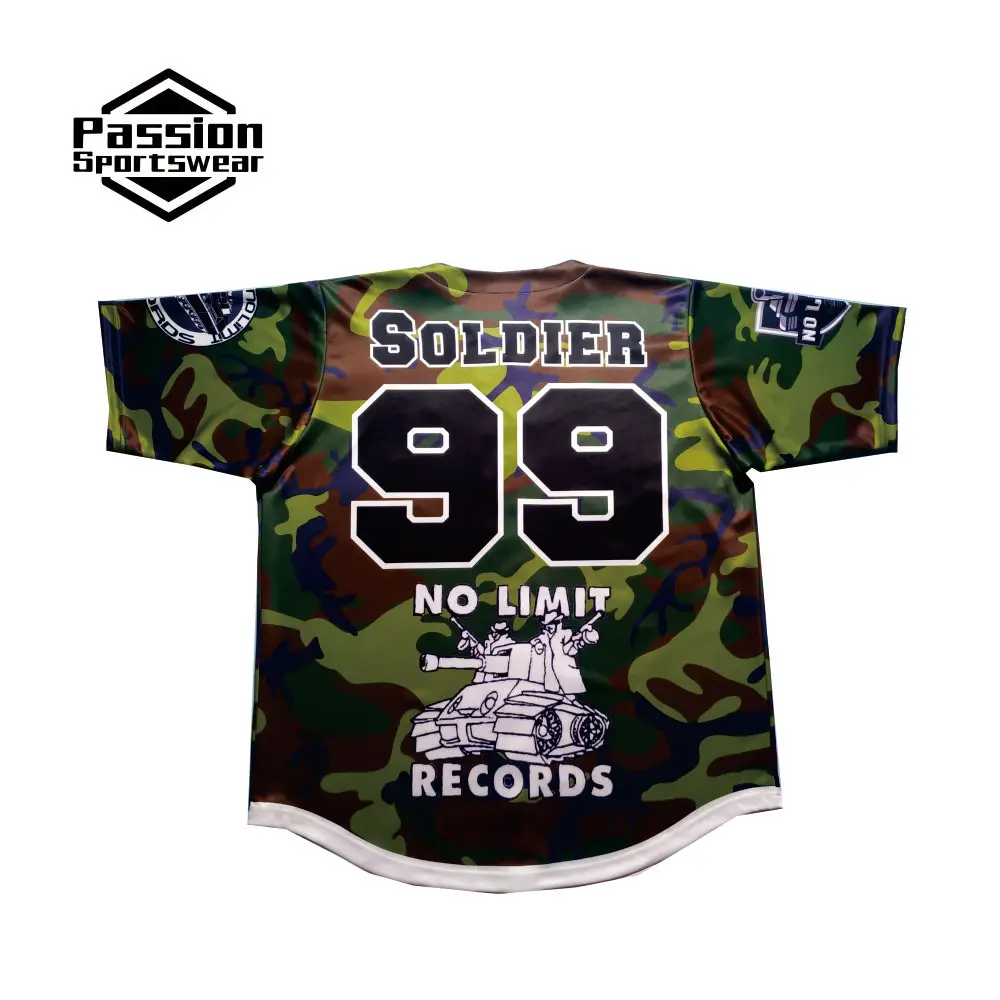 Customizable Baseball Jersey Team Shirt Print Team Personal Name Number Camo Baseball T-shirt Men/Women/Kids