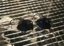 Jellystory-pendientes de plata de ley 925 con gema de zafiro Forma ovalada, Pendientes colgantes Multicolor, para mujeres