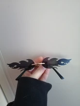 De lujo de ojo de gato gafas de sol de las mujeres Vintage de diseñador de marca sin montura fuego gafas de sol de moda lente espejo estrecha gafas UV400