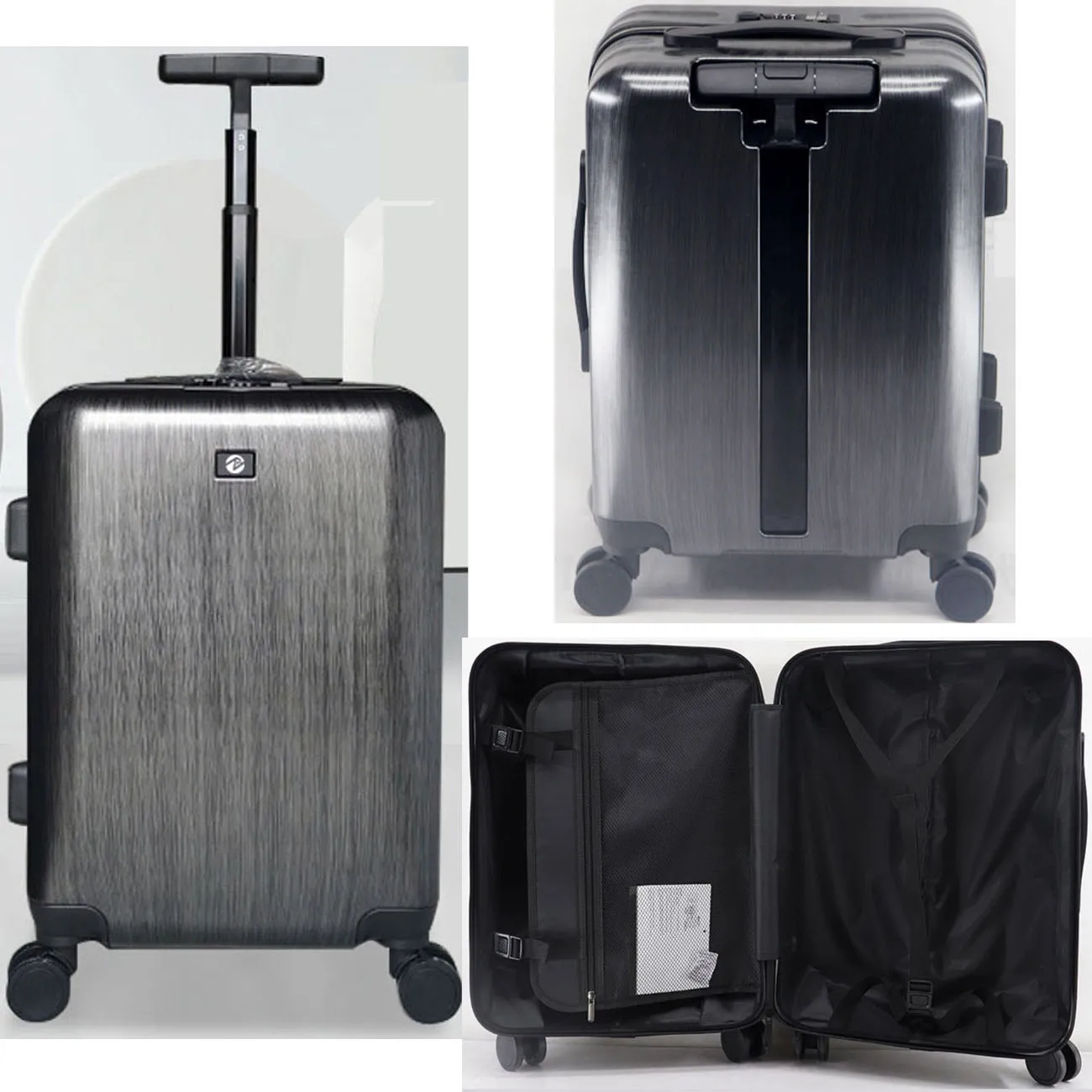 20" Carry-on Travel PC Luxury Suitcase On Silent Wheels Trolley Rolling Zipper Luggage Bag Boarding Case Valise