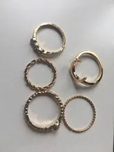 Conjunto de Anillos de nudillo de cristal Vintage para mujer, colgante de luna de loto, anillo bohemio, regalo de joyería