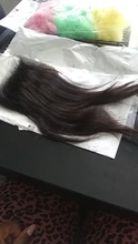Extensiones de pelo peruano con malla, accesorio capilar liso de 2x6 con cierre de encaje y nudos blanqueados, Color Natural Remy
