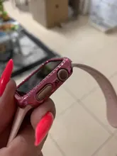 Funda de diamante para Apple watch, accesorios para Apple watch 6 SE 5 4 3 2 1 44mm 40mm 42mm 38mm a mujer, Protector de pantalla