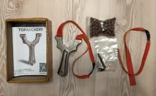 Tirachinas de acero inoxidable para caza de adultos, tirachinas con 1 banda de goma para exteriores