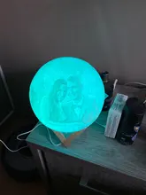 Moon-Lamp Night-Light Gift Custom Girlfriend Photo/text Rechargeable Dropship Kids Personalized