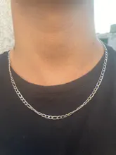 Collar de cadena Figaro para hombre, cadena larga de acero inoxidable, Color dorado, regalo de joyería, 2020