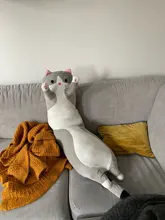 Juguete suave/bonito/de felpa/gato largo/almohada/muñeca de algodón, almohada para dormir, almuerzo, oficina, regalos de cumpleaños para niñas