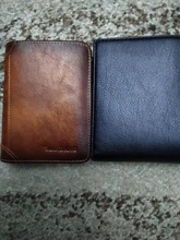 ManBang-cartera de piel auténtica para hombre, Mini tarjetero pequeño, Retro, de bolsillo, alta calidad, 2020