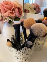 DUcare-Juego de brochas de maquillaje, 8-27 Uds., negro, profesional, pelo Natural, base en polvo, colorete, sombra de ojos