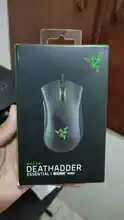 Razer-Ratón para juegos con sensor óptico, ratón con cable USB para PC y portátil, 6400DPI, 5 botones independientes, modelo DeathAdder original