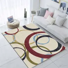 Else коричневый синий зеленый круг кольцо геометрический 3d принт Нескользящая микрофибра гостиная современный ковер моющийся коврик