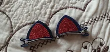 Horquilla con orejas de gato y lentejuelas tridimensional para niña, 2 uds., horquilla para niña, horquilla para bebé, clip LATERAL, regalo de vacaciones