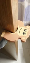 7 unids/lote la protección de la seguridad del bebé lindo Animal Tope de puerta de seguridad de bebé Tarjeta de bloqueo cuidado de recién nacido Niño dedo Protector