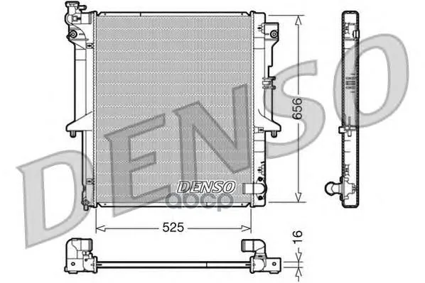 Радиатор Системы Охлаждения Mitsubishi L 200 Iv(K_4t) Denso арт. DRM45017