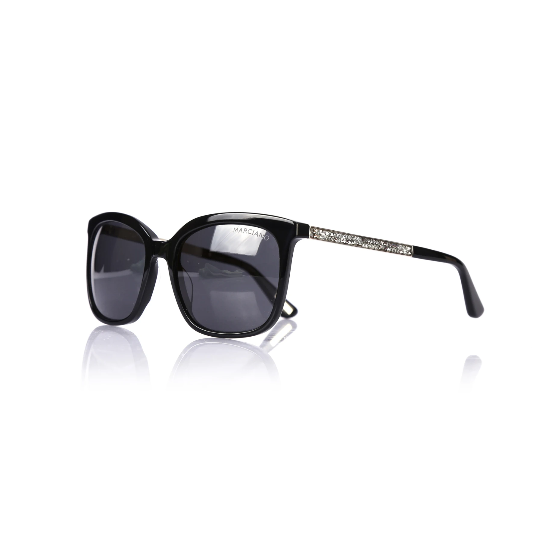 

Women's sunglasses gm 0756 01a bone black organic rectangle rectangular 54-18-135 guess
