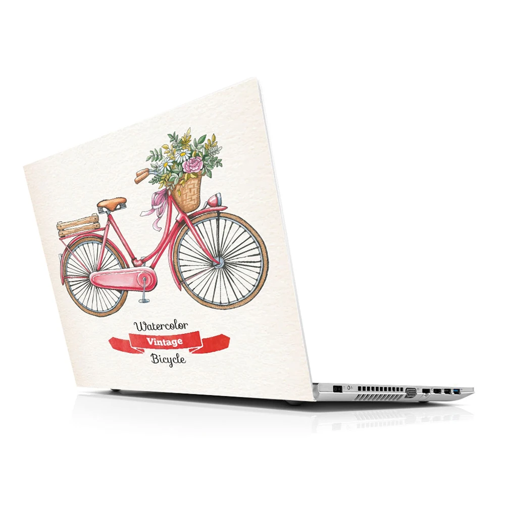 Sticker Master Vintage Bicycle Universal Laptop Skin Per 13 14 15 15.6 16 17 19 "Inc Notebook Decal Per Mac, Dell, Acer, Hp, Toshiba