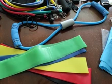 Juego de 22 bandas de resistencia para hacer ejercicio, bandas elásticas para hacer ejercicio, cuerda de tracción de entrenamiento, gimnasio, equipamiento portátil de Fitness