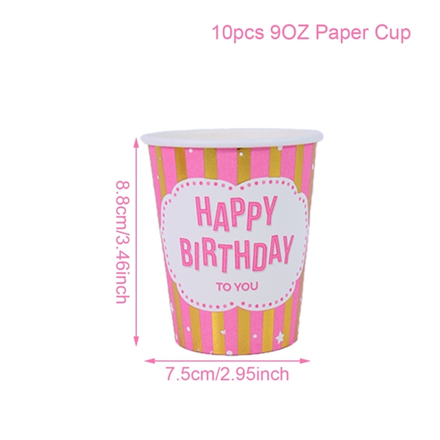 Birthday Disposable Tableware Boy Girl First Birthday Party Birthday Banner One 1 Year 1st Birthday Baby Shower Decoration