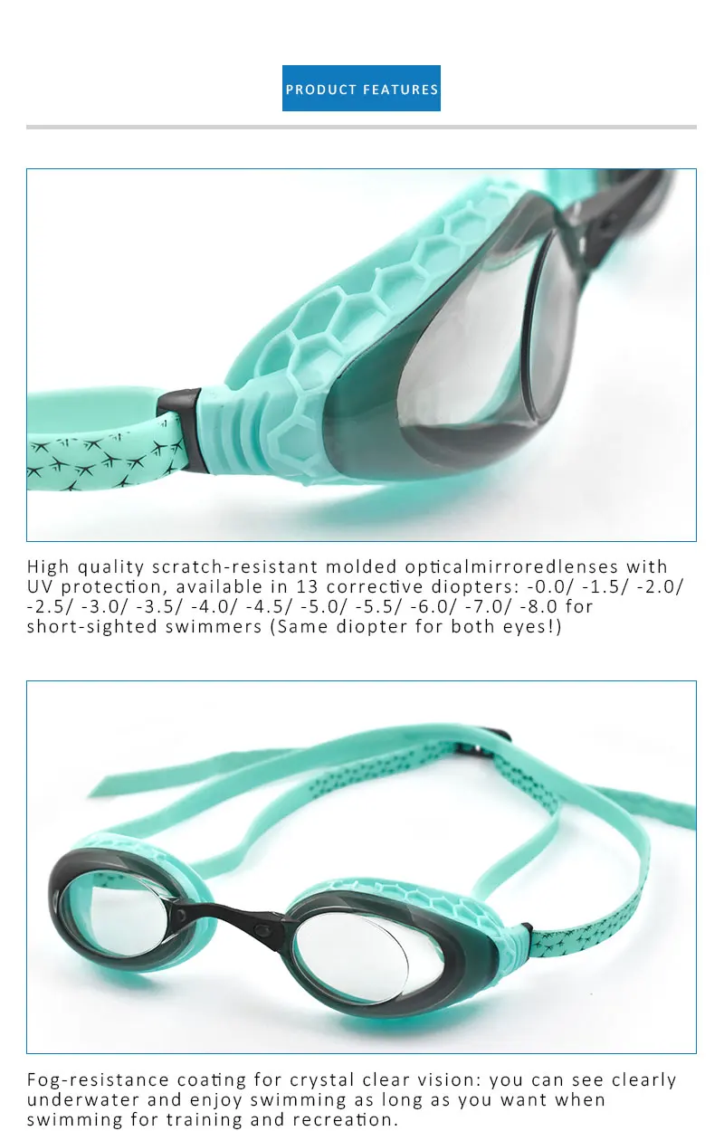 Barracuda OP-935 оптические очки для плавания-корректирующие линзы, сотовые уплотнения удобные для взрослых(93595