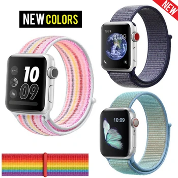 

Band For Apple Watch Series 3/2/1 38MM 40MM Nylon Soft Breathable Replacement Strap Sport Loop for iwatch series 4 5 42MM 44MM