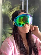 COPOZZ-Gafas de esquí para hombre y mujer, lentes de Snowboard para esquiar, protección UV400, antiniebla